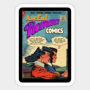 Retro Romance Comics design Sticker